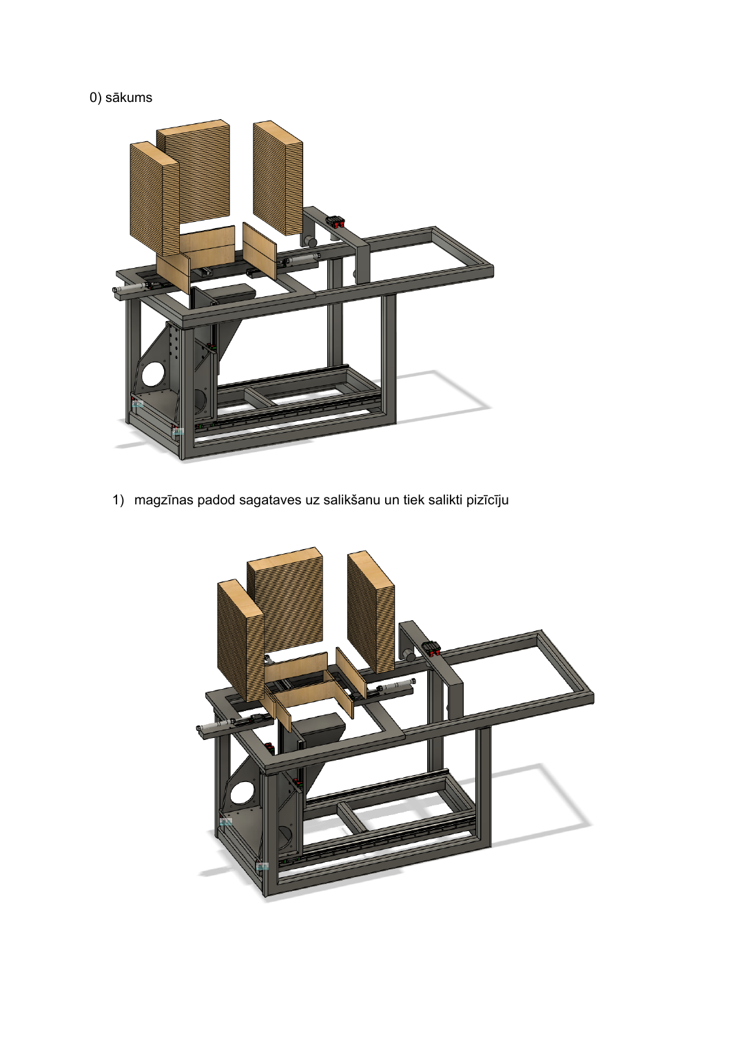 Lineārās montāžas iekārtas 3D modelis